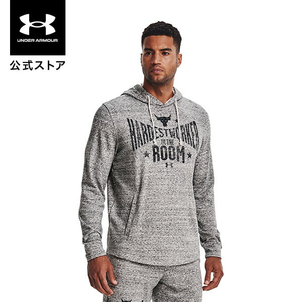 公式 アンダーアーマー UNDER ARMOUR UA メンズ トレーニング プロジェクトロック テリー フーディー 1370458 スウェット 裏起毛 パーカー 長袖 フード付き プルオーバー 裏毛 裏パイル スポーツウェア アウトドア スポーツ ジョギング ウェア ウエア 部活