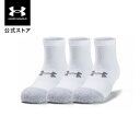 【30%OFF】公式 アンダーアーマー UNDER ARMOUR UA ユニセックス トレーニング ソックス 靴下 ヒートギア ローカット ソックス 3足セット メンズ レディース メッシュパネル クッション 通気性 抗菌 防臭 ロゴ アウトドア スポーツ ジム 運動 部活 1