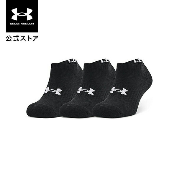 【30 OFF】【父の日】公式 アンダーアーマー UNDER ARMOUR UA ユニセックス トレーニング コア ノーショー ソックス 3足セット 1363241 靴下 メンズ レディース アンクレット くるぶし ショートソックス 吸汗速乾 抗菌 防臭 Yヒール 陸上 マラソン