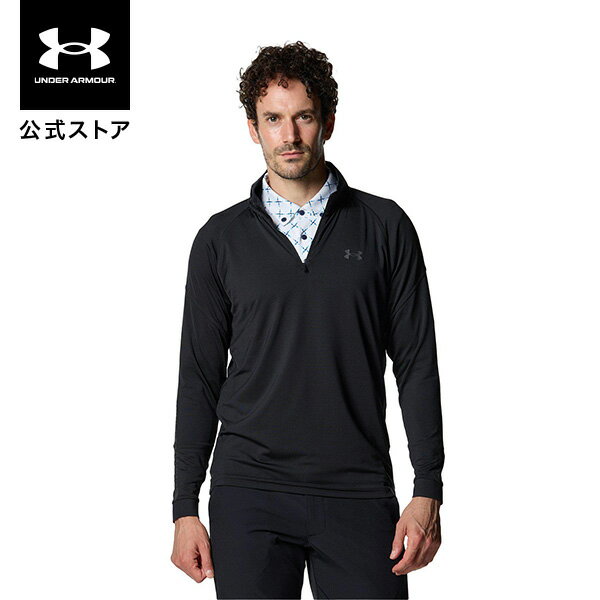 公式 アンダーアーマー UNDER ARMOUR メンズ ゴルフ UAプレーオフ テキスト 1/4ジップ シャツ 1381287 アウトドア スポーツ ジム 運動 部活 長袖 通気性 ハーフジップ ストレッチ 吸汗 消臭