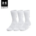 公式 アンダーアーマー UNDER ARMOUR Unisex Train 靴下 UAトレーニング コットン クルー ソックス (3足セット)(トレーニング/U...