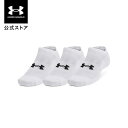 公式 アンダーアーマー UNDER ARMOUR Unisex Train 靴下 UAトレーニング コットン ノーショー ソックス (3足セット)(トレーニング...