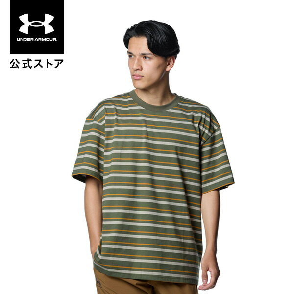 【50%OFF】公式 アンダーアーマー UNDER ARMOUR メンズ トレーニング Tシャツ UAヘビーウエイト ボーダー ショートスリーブ Tシャツ 半袖...
