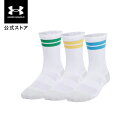 【30%OFF】公式 アンダーアーマー UNDER ARMOUR ユニセックス UAパフォーマンス テック クルー ソックス (3足セット) Train 靴下 1800 ハイソックス 1379521 アウトドア スポーツ ジム 運動 部活 メンズ レディース 通気性 速乾 吸汗 メッシュ
