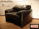 SALE Cassina/カッシーナ 675 MARALUNGA/マラルンガ 1シーター レザー 革 VICO MAGISTRETTI/ヴィコ・マジストレッティデザイン 定価853,200円〜以上 ソファ イス チェア 椅子 【中古】