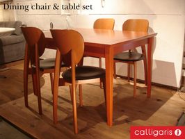 SALE Calligaris/カリガリス イタリア製 ダイニングチェア&エクステンションダイニングテーブル 5点セット 北欧、デンマーク家具好きにも【中古】