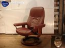 SALE EKORNES/エコーネス STRESSLESS CHAIR/ストレスレスチェア ディプロマット 総革 椅子、イス ソファ ワインレッド【中古】