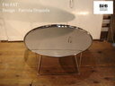 SALE FAT-FAT TABLE センターテーブル B&B Italia /ビーアンドビーイタリア Patricia Urquiola/パトリシア・ウルキオラデザイン 鏡面仕上げ シルバー モダンインテリア【中古】
