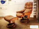 SALE EKORNES/エコーネス STRESSLESS CHAIR/ストレスレスチェア レノ(S) 総本革 椅子、イス ソファ 国内価格349,920円 チョコレート ブラウン系 展示中古美品 【中古】