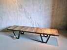 SALE 店頭展示品 ASPLUND/アスプルンド RECYCLE WOOD/リサイクルウッド ベンチテーブル コーヒーテーブル センターテーブル Antique/アンティーク アイアン 黒鉄 木製 店舗什器 ディスプレイ台【中古】