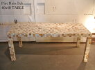 SALE Waste waste 40x40 TABLE Piet Hein Eek/ピート ヘイン イーク CIBONE collection/シボネ コレクション ダイニングテーブル 廃材 木製 スクラップ ウッド 家具 moooi好きにも 定価2,808,000 円 中古美品【中古】