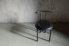 SALE Post modern design chair/ポストモダンデザインチェア スツール イス 椅子 家具 ブラック/黒 倉俣史朗、内田繁、ギャルソン家具好きにも 4【中古】