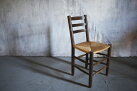 SALE 希少 本物 Charlotte Perriand /シャルロットペリアン N19 diningchair/ダイニングチェア Vintage/ヴィンテージチェア レア稀少品 Les Arcs ウッド 木製 家具 ラタン 籐 プルーヴェ、ジャンヌレ好きにも 1【中古】