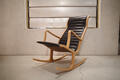 Vintage/ヴィンテージ Tendo/天童木工 Heron chair/ヘロンチェア ヘロンロッキングチェア 菅澤光政デザイン パーソナルチェア 木製 ウッド ジャパン japan ジャパニーズモダン ミッドセンチュリー 家具 イス 椅子 成形合板 ラウンジチェア 1pソファ 定価11万円【中古】