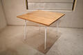 モデルルーム展示品 IDEE/イデー MATIN DINING TABLE 900/マタン ダイニングテーブル 澁谷 一星デザイン ディスプレイ台 作業台 デスク オーク材 スチール ウッド/木製 フランス 北欧家具 北欧デザイン好きにも Vintage/ヴィンテージ 無垢 廃盤 定価84,700円 【中古】