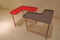 希少 Domino Table 2set/Mathieu Matégot/マシューマテゴ レッド×ブラック 2台セット ローテーブル コーヒーテーブル センターテーブル Vintage/ヴィンテージ 稀少品 家具フランス フレンチミッドセンチュリー アイアン postmodern ポストモダン 鉄 展示台【中古】