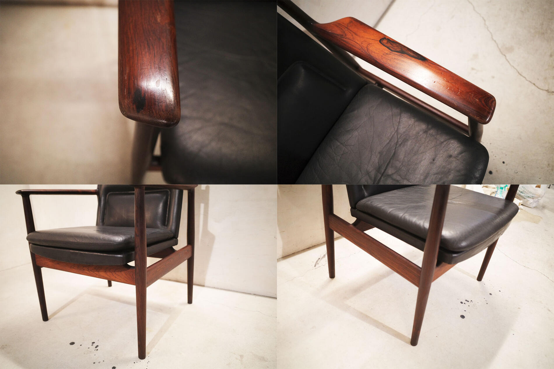 1960年代 Vintage/ヴィンテージ Arne Vodder/アルネ ヴォッダー 431 Brazilian Rosewood Armchair/ブラジリアンローズウッド アームチェア Denmark/デンマーク製 sibast furniture ダイニングチェア 北欧デザイン 北欧家具 ミッドセンチュリー家具 ソファ 椅子イス1【中古】