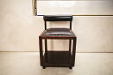 収納付き ダイニングチェア レザー/革 天然木 ウッド/木製 Antique design/アンティークデザイン Vintage/ヴィンテージ リビングチェア ...