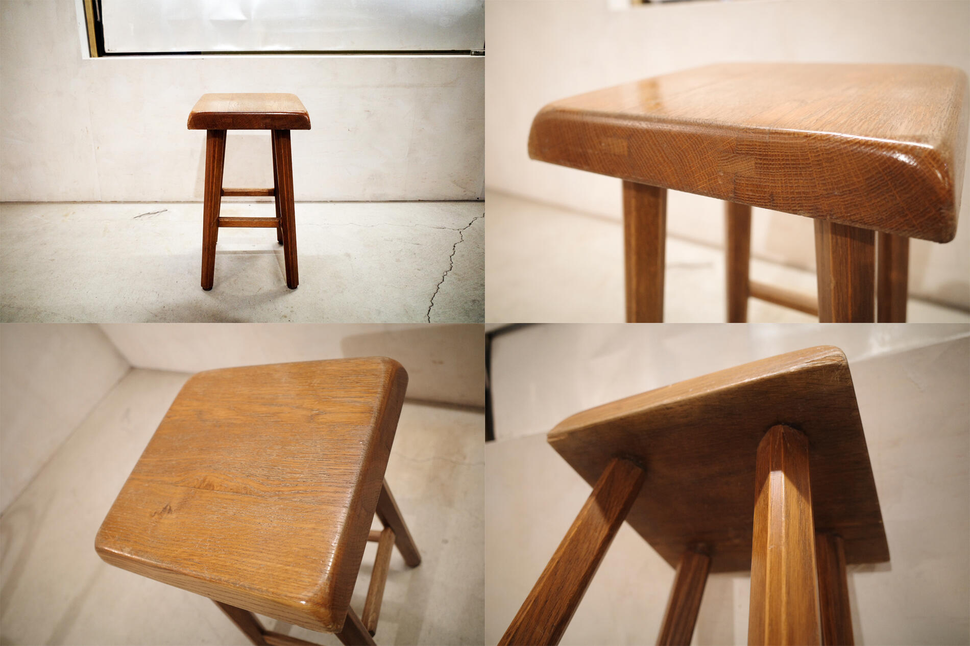本物保証 Vintage/ヴィンテージ 1960年代 Stool S01C/スツール Pierre Chapo/ピエール・シャポー(チャポ) ハイスツール 椅子 イス チェア SH560mm 家具 美術品 フランス エルム 木製/ウッド Antique/アンティーク ハイチェア 脚切断 アンダーグラウンド 2【中古】