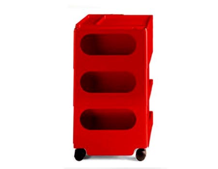 BobyWagon/ボビーワゴン 3段3トレイ レッド/赤/Red Joe Colombo/ジョエ コロンボ(ジョーコロンボ )デザイン 1990年 B-line/ビーライン イタリア製 midcentury/ミッドセンチュリー家具 収納ワゴン キャスター 正規品保証 インナートレイ1点付属【正規代理店】【新品】 [3]