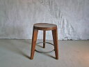 SALE レア Pierre Jeanneret/ピエール ジャンヌレ Round stool/ラウンドスツール オリジナル 本物保証 circa 1965-1966 チャンディーガル コルビジェ 椅子 イス チェア 家具 美術品 希少 2 【中古】