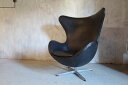 SALE 希少品 Very rare Vintage 1979 Egg chair Fritz Hansen Black Leather アルネ・ヤコブセン / Arne Jacobsen フリッツハンセン社製 エッグチェア ヴィンテージ ブラックレザー デンマーク製 北欧家具 本革 Antique/アンティーク ソファ 椅子 イス 本物保証 