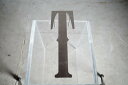 T 1 高さ275mm アンティーク アルファベット オブジェ stainless Steel/ステンレス スチール 看板 文字 英語 サイン/Sign 英字 レター アメリカ イニシャルオブジェ 立体文字 Antique フランス 切り文字 表札 alphabet Vintage/ヴィンテージ 複数入荷【中古】(3)