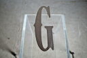 G 1 高さ275mm アンティーク アルファベット オブジェ stainless Steel/ステンレス スチール 看板 文字 英語 サイン/Sign 英字 ...