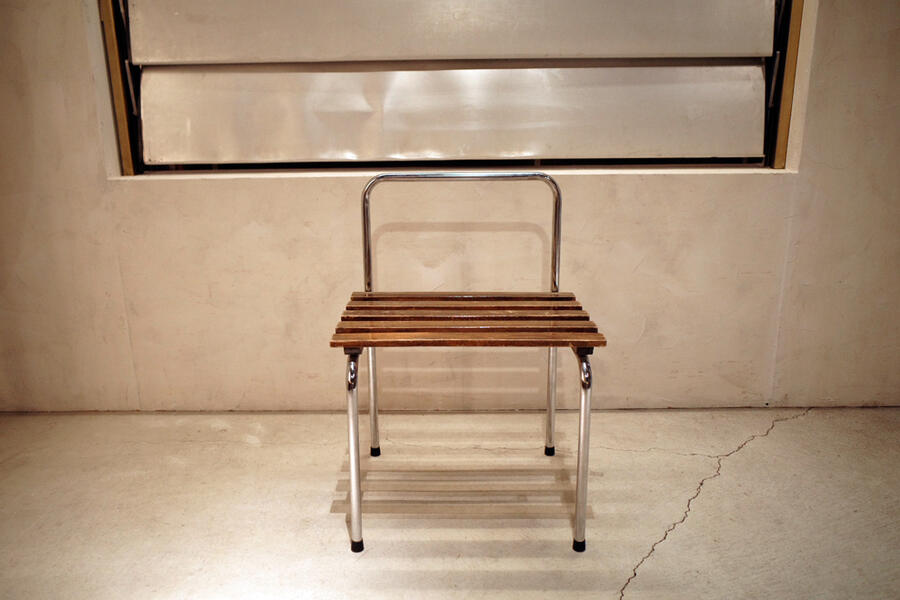 SALE 希少 本物 フランスより入荷 Charlotte Perriand /シャルロットペリアン Luggage Racks in Tubular Steel/ラゲッジラック Stool/スツール Les Arcs/レザルク Vintage/ヴィンテージ 稀少品 家具 椅子 チェア イス france スキーリゾート Antique/アンティーク S【中古】