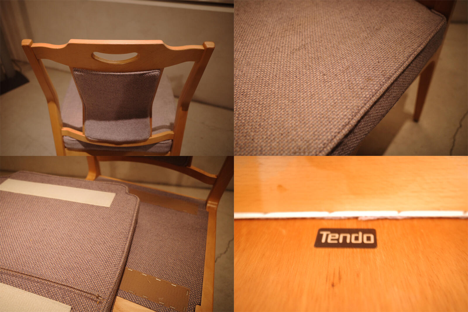 Tendo/天童木工 ダイニングチェア パーソナルチェア プライウッド 成形合板 木製 ジャパン japan 日本製 ジャパニーズモダン ミッドセンチュリー 家具 イス 食卓椅子 店舗什器 Vintage/ヴィンテージ 佐々木敏光 toshimitsu sasaki Antique/アンティーク 5【中古】