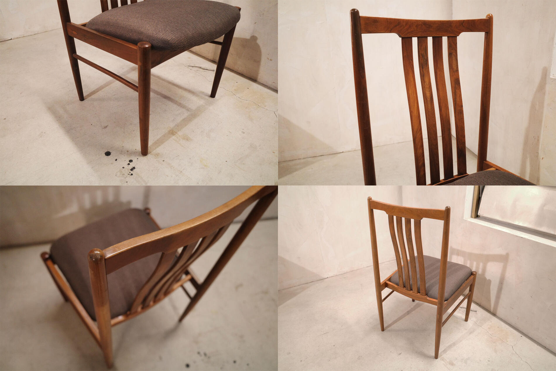 レア TENDO BRASILERA/天童ブラジリア ダイニングチェア ブラジリアンローズウッド Tendo/天童木工 剣持勇 乾三郎 丹下健三 柳宗理 ジャパニーズモダン ブラジル家具 木製 ウッド Antique/アンティーク イス 椅子 家具 rosewood tendomokko オスカーニーマイヤー 5【中古】