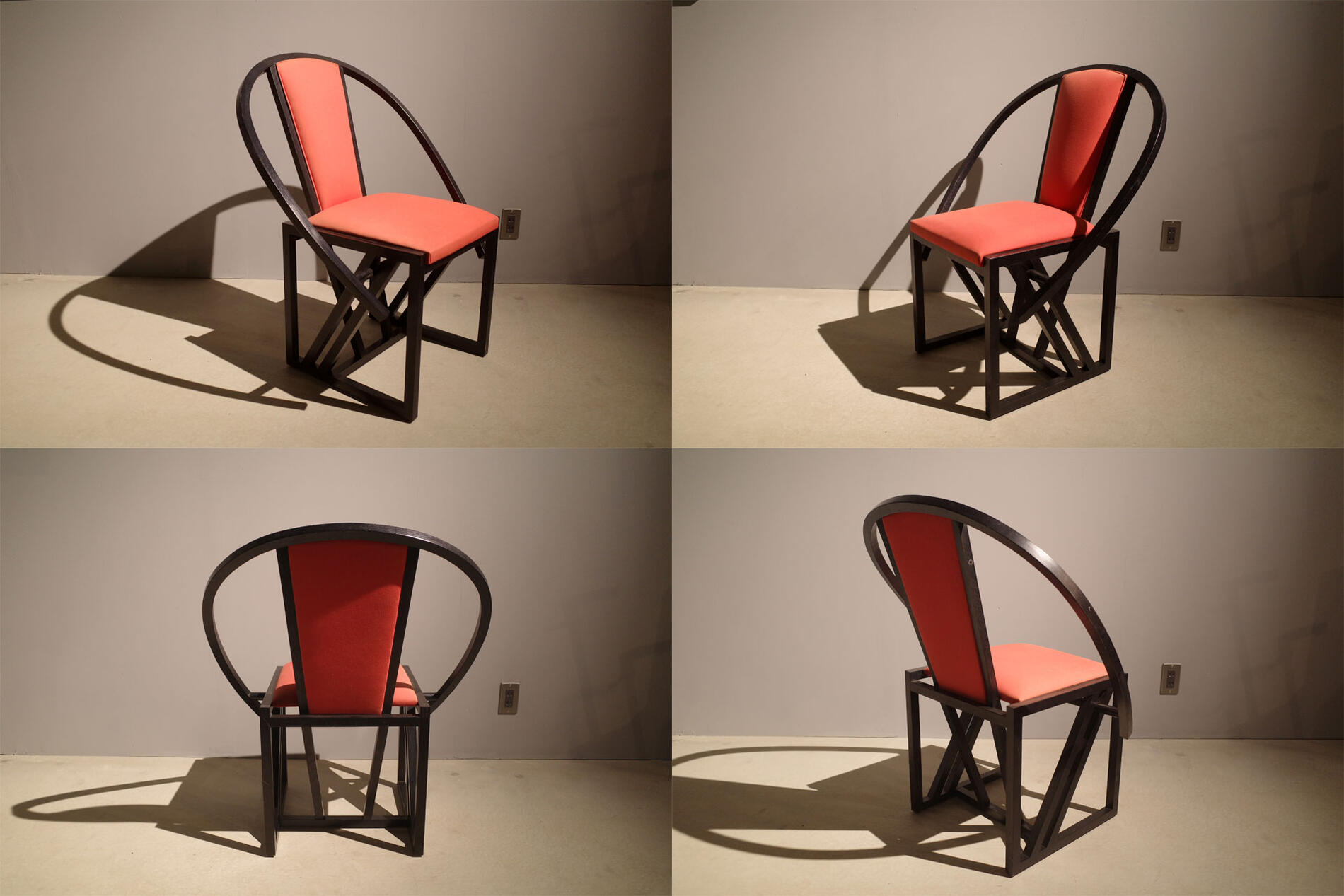 Contrast Armchair/コントラスト アームチェア Pascal Mourgue/パスカル ムルグ 1982年デザイン フランス製 Vintage/ヴィンテージ Antique furniture/アンティーク家具 Forum Diffusion ポストモダンデザイン シャルロットペリアン ル コルビジェ ウッド 椅子 イス 【中古】 [2]
