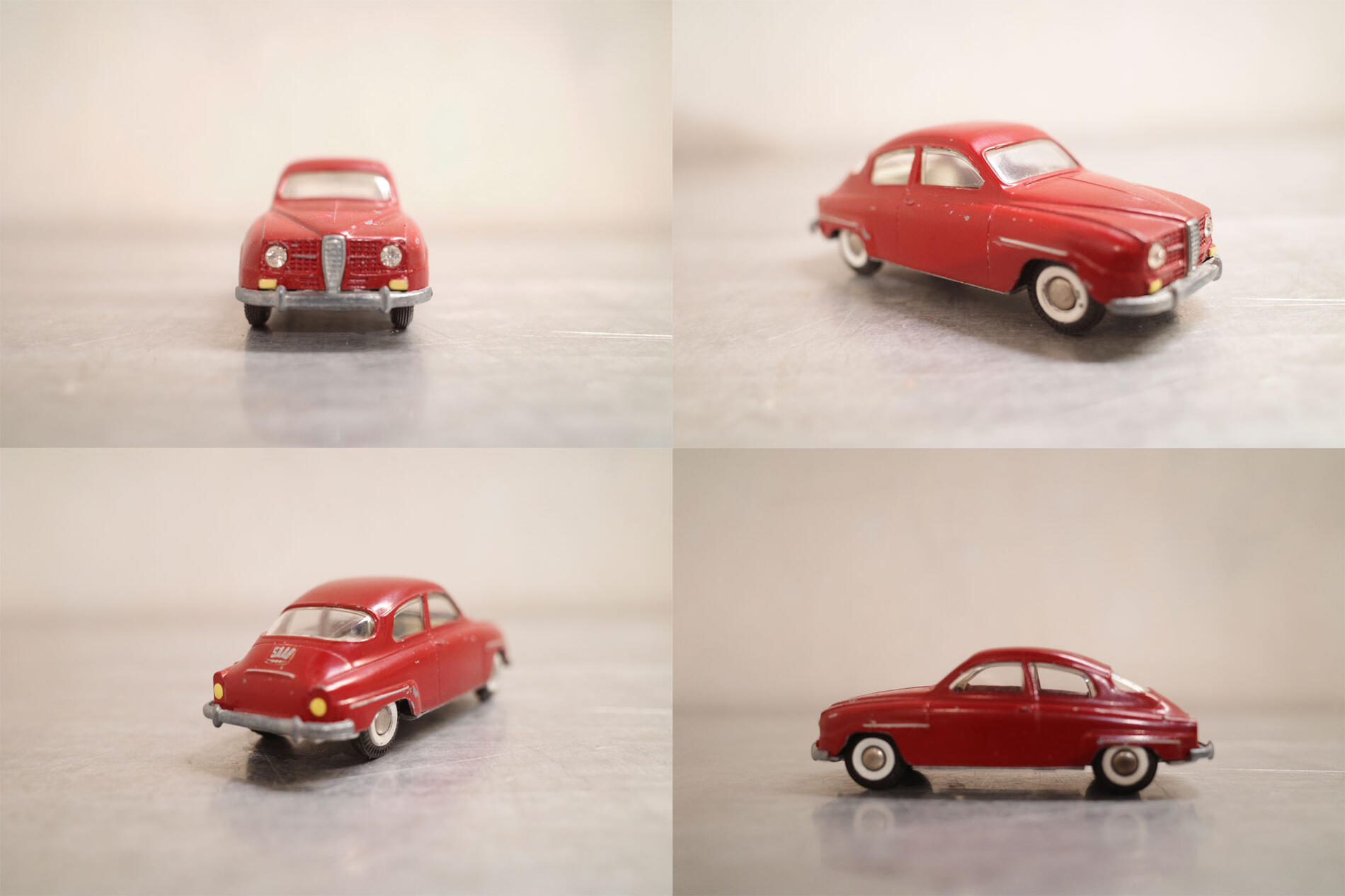 アンダーグラウンドのVintage/ヴィンテージ Tekno/テクノ社製 Made in Denmark/デンマーク製 827 SAAB96/サーブ96 スウェーデン 航空機メーカー レッド 赤 ダイキャスト TOY/トイ 廃盤希少品 ミニカー クラシックカー 車 ミニチュア オブジェ 飾り物 小物 Antique/アンティーク 014【中古】｜アングル2