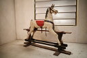Vintage/ヴィンテージ Rocking Horse/ロッキングホース 店舗オブジェ 木馬 木製 ウッド 馬のおもちゃ 乗り物 店舗ディスプレイに 店舗什器...