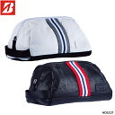 BRIDGESTONE GOLF 【ブリヂストン】 ラウンドポーチ メンズ ACG221 【2022年モデル】 BK 黒 WH 白 L27×W15×H15cm ...
