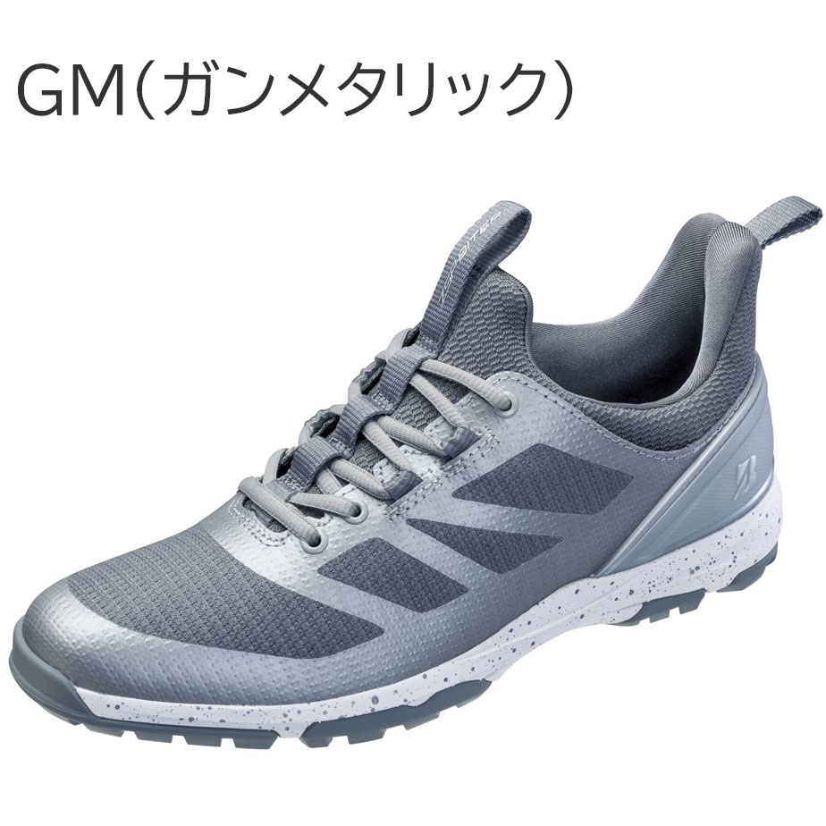 BRIDGESTONE GOLF 【 ブリヂストン 】 SH2406 GM ゼロ・スパイク バイター ライト ニットモデル 【 2024年モデル 】 メンズ ゴルフ シューズ ガンメタリック 3E スパイクレス 靴 ZSP-BITER LIGHT ゼロ スパイクバイター