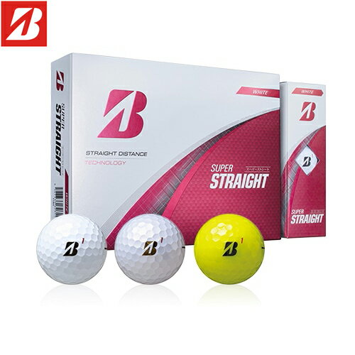 BRIDGESTONE GOLF 【 ブリヂストン 】 SUPER STRAIGHT 【 2025年モデル 】 スーパーストレート ゴルフボール 1ダース(12球) 【 ブリヂストン ボール 】 ブリヂストン ゴルフボール