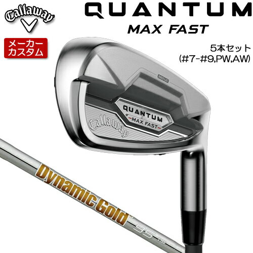 Rakuten - 【メーカーカスタム】 キャロウェイ クアンタム マックス ファスト アイアン 5本セット(#7-#9、PW、AW) 右用 Dynamic Gold 95 スチールシャフト [日本正規品] 【 2026年モデル 】 Callaway QUANTUM MAX FAST IR カスタムクラブ アイアンセット 【 キャロウェイ アイアン 】