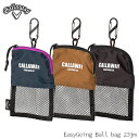 callaway 【 キャロウェイ 】 Easygoing Ball Bag 23JM イージーゴーイング ボールバッグ 【2023年モデル】 メンズ ゴルフ ボール ケース 携帯 カラビナ付き 【ネコポス】