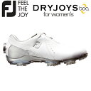 FOOTJOY【フットジョイ】DRYJOYS Boa for women レディース ゴルフシューズ 99068 ホワイト/シルバー【ドライジョイ】