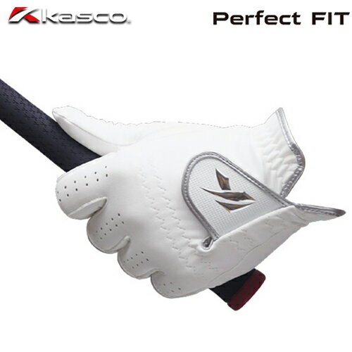 キャスコ パーフェクトフィット ゴルフ グローブ SR-2017 【ホワイト】 ホールアウトまでしっかりグリップ 握らなくてもグリップできるVカット立体加工グローブ 【スペック】 ■素材：合成皮革 ■サイズ：21〜26cm ※お取り寄せにな...