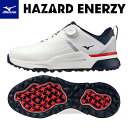 MIZUNO 【 ミズノ 】 HAZARD ENERZY BOA ゴルフ シューズ メンズ 51GQ2501 01 オフホワイト×ネイビー×レッド 【 2025...