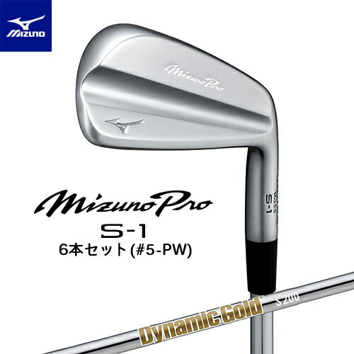 MIZUNO PRO 【 ミズノ 】 S-1 アイアン 6本セット(#5-PW) 右用 Dynamic Gold HT スチールシャフト 【 2..
