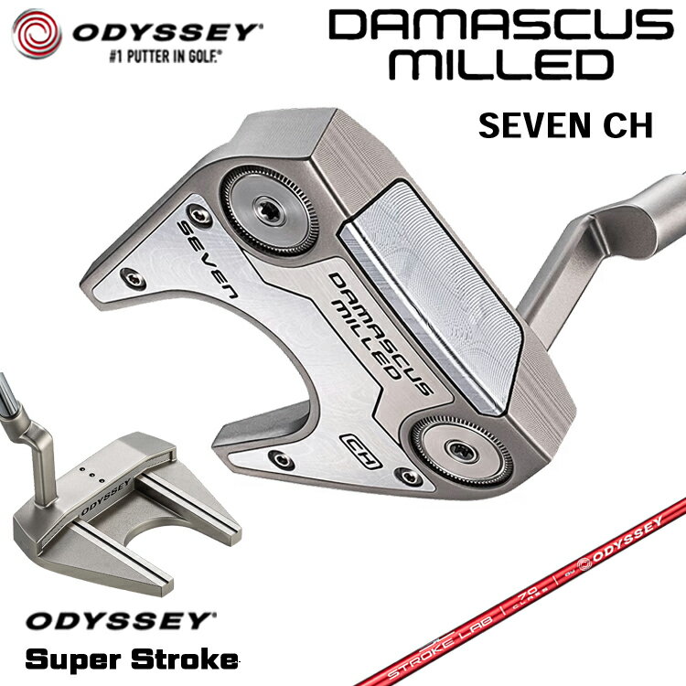 Other - 【メーカーカスタム】 オデッセイ DAMASCUS MILLED SEVEN CH パター 右用 STROKE LAB 70 シャフト (レッド) [SUPER STROKE] 日本正規品 【 2026年モデル 】 Odyssey ダマスカス ミルド #7 セブン クランクホーゼル ツノ型 【 オデッセイ パター 】