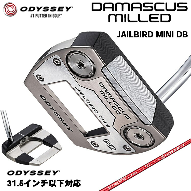 乐天商城 - 【メーカーカスタム】 オデッセイ DAMASCUS MILLED JAILBIRD MINI DB パター 右用 STROKE LAB 70 シャフト (レッド) [31.5インチ以下] 日本正規品 【 2026年モデル 】 Odyssey ダマスカス ミルド ジェイルバード ミニ 【 オデッセイ パター 】