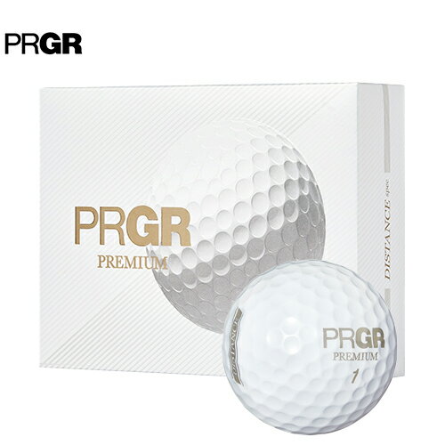 PRGR 【 プロギア 】 PREMIUM ゴルフ ボール 1ダース(12球) 【 2024年モデル 】 無地 ホワイト プレミアム 【 プロギア ボール 】