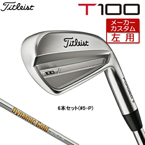 【メーカーカスタム】 【左用】 Titleist 【 タイトリスト 】 T100 (23') アイアン 6本セット(#5-P) Dynamic Gold 120 スチールシャフト [日本正規品] 【2023年モデル】 Tシリーズ レフティ 【タイトリスト アイアン】