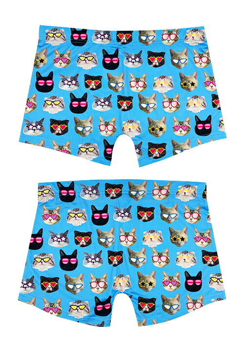 Parisu パリスユー ボクサーパンツ メンズ インナー 下着 パンツ ストレッチ 速乾性 シルクタッチ 彼氏 男性 誕生日 激安通販ショッピング ブルー 記念日 夫 F P0097 息子 プレゼント ギフト 猫 サングラス お土産