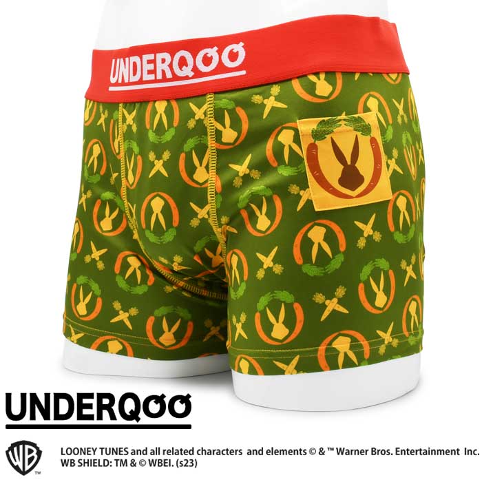 【バックスバニー 和柄2】 キャラクター WB ワーナーブラザーズ 派手 ボクサーパンツ メンズ M L XL 大きいサイズ 綿 下着 ブランド おしゃれ 締め付けない プレゼント かわいい かっこいい 誕生日 柄 グリーン イエロー UNDERQQQ アンダークー wq0012のサムネイル