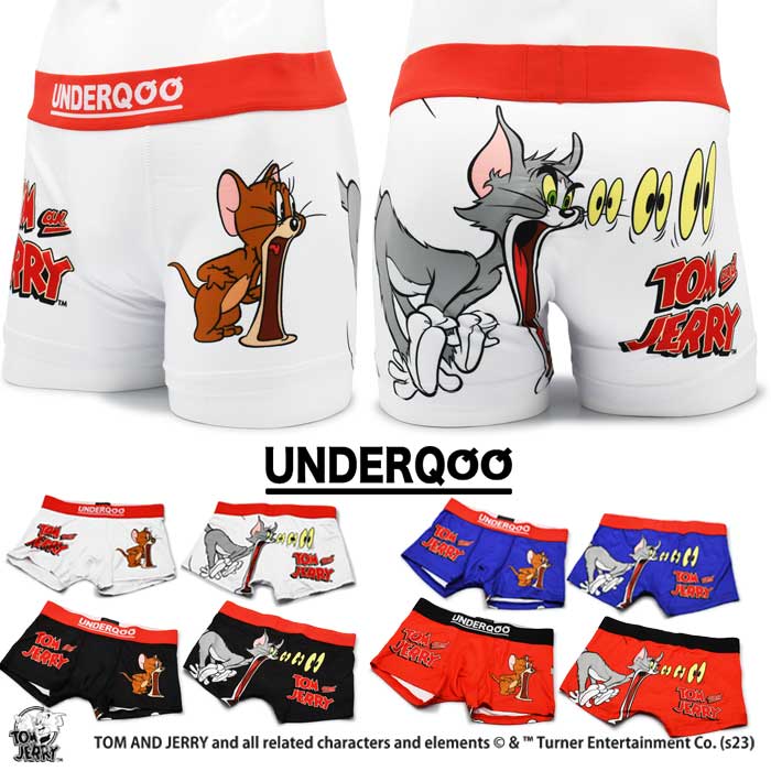【トムとジェリー】 キャラクター WB ワーナーブラザーズ 派手 ボクサーパンツ メンズ M L XL 大きいサイズ 下着 ブランド おしゃれ プレゼント かわいい かっこいい 誕生日 柄 カラフル レッド ブラック UNDERQQQ アンダークー wq0016　ブラックフライデー BLACK FRIDAYのサムネイル